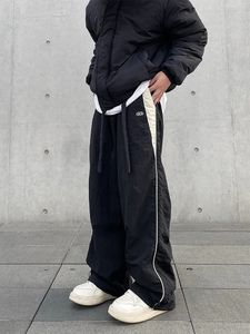 Y2Kメンズストリートウェアシック貨物韓国韓国のハラジュク女性用スウェットパンツワイドレッグジョガーズボンの服240130