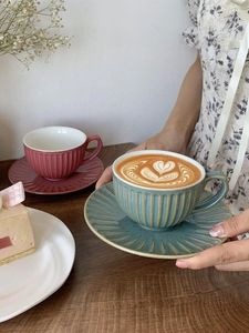 Kieliszki do wina ceramiczna latte kawa i set naczynia ins ins high beauty ciągnąca domowa domowa woda