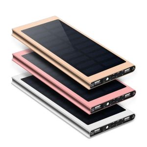20000MAH Solar Güç Bankası Taşınabilir Harici Pil Telefon Şarj Cihazı İPhone 8 için çift USB Powerbank MAX XIAOMI HUAWEI POVERBANK