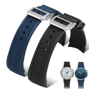 Watch Bands Rubber Band For IWC Universal Original Portuguese Silicone Strap Men's Navigation Timing Arc Mouth Sports 22mm