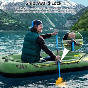 Uppblåsbar båt IATABLE KAYAK Canoe Portable Fishing Raft For Lake With Oars Pump 1 2 Vuxna Människor 192x113cm 240127