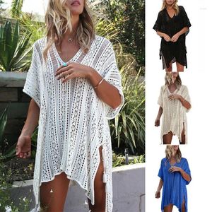 Mulheres Swimwear Crochet Beach Robe Shawl Cover Up 2024 Sexy Recorte Mulheres Kaftan Senhoras Verão Ups