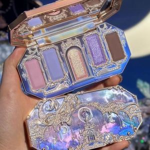 Flower Knows Makeup Moonlight Русалка Палитра теней для век 5-цветная матовая мерцающая хамелеон Женская красота Тени для век Flowers Know 240119