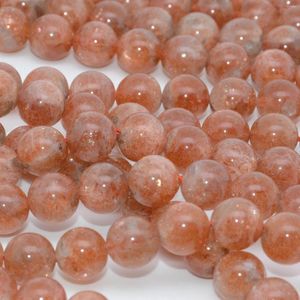 Loose Gemstones Natural Sunstone / Sun Stone Round Beads 8.3mm