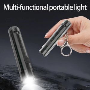Flashlights Torches LED Keychain 650 Lumens Outdoor Waterproof Portable Rechargeable Mini For Hiking Camping Fishing Dropship