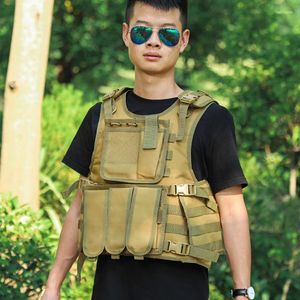 Jaktjackor Plate Carrier Tactical Vest Gear Militär Multifunktionell kombination Viktad väska paintball Swat