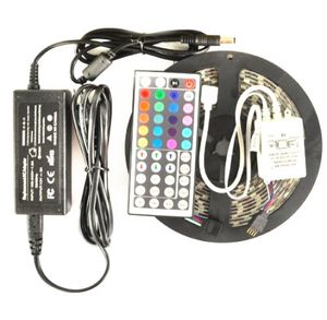 5M 5050 SMD RGB LED -strip Light Flexibel vattentät 16ft Multifärg med 44 Key IR Remote Controller med Power Adapter Full SET3861000