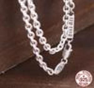 S925 Sterling Silver Necklace Tide Tillbehör Enkel och generös cirkel Personlighet Wild Par Cross Chain Gift 2018 Ny 5635298