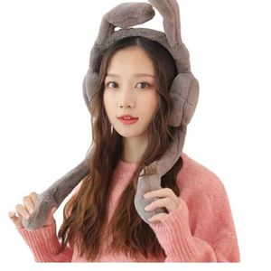 Ankomst Internet Celebrity Bunny Earmuffs öron kommer att flytta flickor är söta på vintern för att hålla varma och kalla öronvärmare öronväskor240125