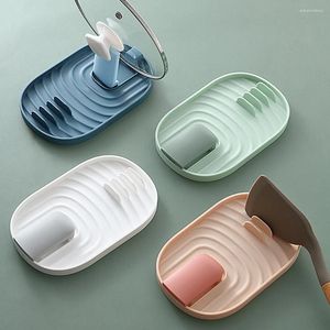 Kitchen Storage Spoon Rest And Pot Lid Holder Multifunctional Cover Rack Shelf Lightweight Practical Utensil