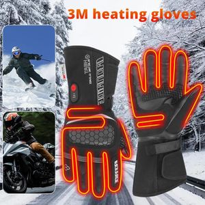 防水オートバイ暖房手袋屋外冬の温水タッチスクリーングローブ調整可能な加熱手袋スキースポーツ240124