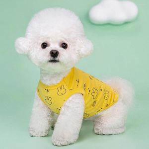 Dog Apparel Lovely Pet Clothes Puppy Summer Vest Thin Print Pomeranian Teddy Poodle Shirt Sleeveless Vests Products