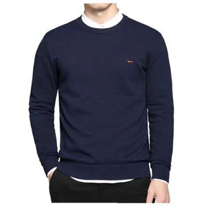 Spring Autumn Casual Polos Jersey Men Solid Pullovers Long Sleeve 100%Cotton Harmont O-Neck Blaine Plus Size Sweaters 240122