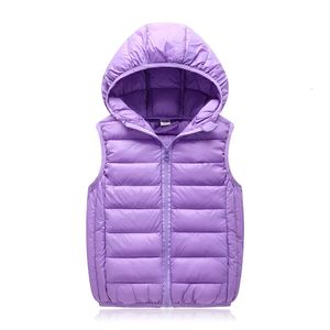 Hooded Child Waistcoat Children Outerwear Kids Jackets Warm Cotton Baby Boys Girls Vest For Spring Autumn 3-14 Years Old 240130