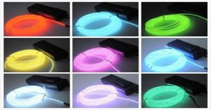 Fio flexível EL Neon Sign Light 8 cores 3M ELWire Tubo de corda com controlador Decoração de Natal de Halloween para carro de festa de dança D8724842