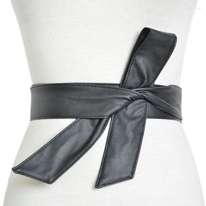 Bälten 4,5 cm breda och 180 cm långt bågbälte koreansk version Kvinnor i midjan med Wool Down -tillbehör för en klänning