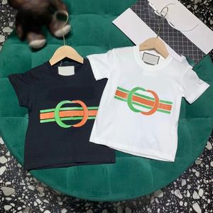 新しい夏の子供の男の子と女の子半袖Tシャツの印刷された文字スポーツコットンボトムトップトレンディスタイル