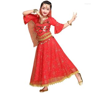 Scene Wear Belly Dance Costume For Kids Bollywood Dress Girl Children's Day Oriental kjolar Indien Performance 3st 5st Set