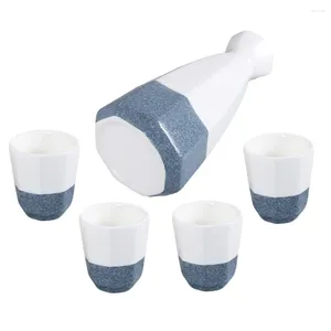 Wine Glasses Japanese Set Traditional Ceramics Serving Restaurant For Home Include 1 285ml Pot 4 Cups