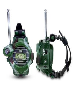 Epacket 2pcs Walkie Talkies Relógios Brinquedos para Crianças 7 em 1 Camuflagem Rádios de 2 Vias Mini Walkie Talkie Interphone Relógio Crianças Toy6214962