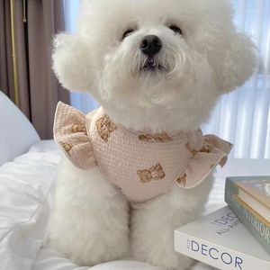 犬のアパレル夏のペット服んかん子犬テディのかわいい漫画パターンベスト小さくて中サイズの甘いプルオーバーチワワヨークシャー