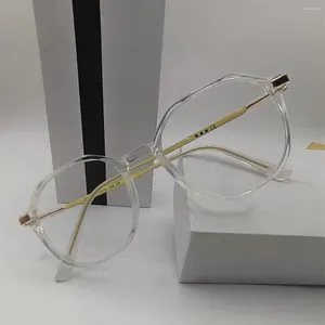 Solglasögon mode anti blå ljusglasögon ram för män kvinnor rensar lins dator spel glasöglasser ovala glasögonglasögon