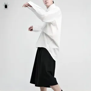 Freizeithemden für Herren S-6XL!!!Maßgeschneidertes großes Fashion Original Hairstylist Asymmetric Folding Show Silhouette Shirt