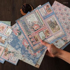 Ogłoszenie prezentów vintage Flower Tła papier papierowy Scrapbooking Happy Planner DIY śmieci