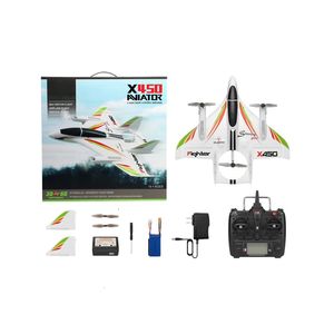 Original WLtoys XK X450 RC Airplane 6CH Brushless Motor Hold Height Design 3D6G Takeoff And Landing Stunt Drone 240131