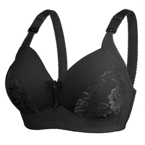 Bras Women Fashion Sexy Solid Color Lace Adjusted-straps Bra One-piece Semless Comfortable Steel-rimles Plus Size Thin Cup Underwear