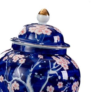 Storage Bottles Tea Canister Ceramic Flower Vase Pot For Loose Ginger Temple Jar