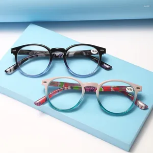 Óculos de sol óculos de leitura circular ultraleve pequeno quadro presbiópico óculos bloqueando luz azul hyperopia eyewear 1.0 a 4.0