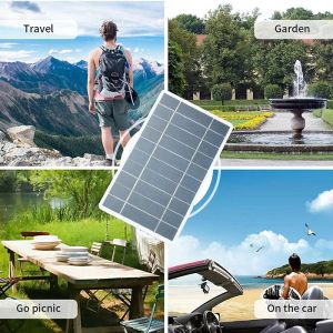 Carregador 2W 5V 400ma Saída de painel USB Sistema solar portátil externo para carregadores de celular