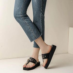 Chinelos de verão cunhas slides clip toe mulheres moda ao ar livre conforto macio sola plataforma flip flops praia férias sandalias