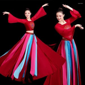 Palco desgaste estilo chinês elegante antiguidade dança traje moderno conjunto trajes clássicos femininos