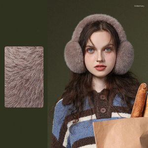 ベレット冬のフェイクフリース暖かいイヤーマフ学生の女の子のための凍結耳袋風の折りたたみ折りたたみ式暖かさ