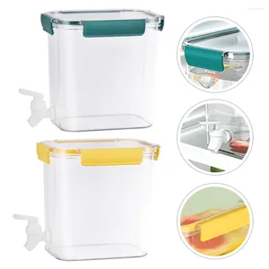 Sıvı Sabun Dispenser 2 PCS Limonata Konteyner Çamaşırhane Deterjan Su Buzdolabı Meyve Suyu