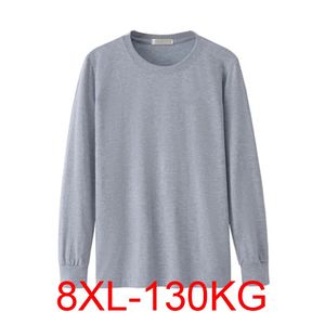 Herren-T-Shirt, langärmelig, Winter, 7XL, 8XL, 134 cm, große Größe, 5XL, 6XL, Baumwolle, Heim-T-Shirt 240122