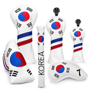 Drop Golf Head Covers Korea Patriotyzm Golf Golf Covers ustawiony na golf irondriverfrayhybridblade Putter wyrównanie 240202