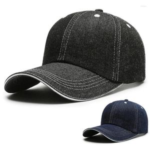 Ball Caps Frauen Männer Denim Baseball Cap Hut Blank Dad Cool Casual Jeans Tragen Für