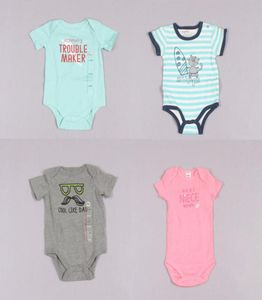 Ausverkauf Sommer Baby Strampler Kurzarm Neugeborenen Strampler Jungen Strampler Säugling Einteilige Kleidung Mädchen Overall Mischfarbe Z3738160