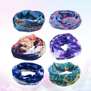 Bandanas 6 PCS Ciclismo Máscara Facial Tiara Headwear Lenço Sem Costura Lenços Esportivos