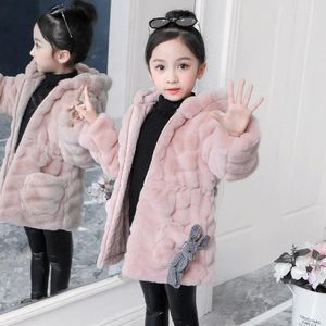 Down Coat Winter Jacket Kids Girl Parkas Cute Warm Wedding Faux Fur For Girls Teenager Children Clothes Party Baby Coats