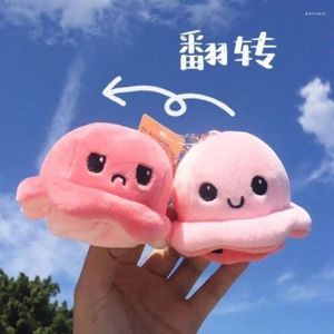 Keychains Flip Expression Little Octopus Plush Doll Cute School Bag Pendant Couple Keychain Creative Ins