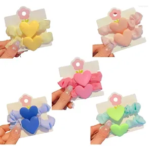 Accessori per capelli 2 pz/set Cravatta per adulti Corda a forma di cuore Non fa male per il bambino