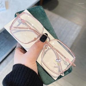 Sunglasses Frames Korean Stylish Women's Glasses Square Shape Blue Light Blocking Women TR90 Material Eye