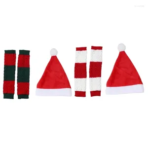 Berets Santa Hat Y2K Knee High Pile Socks For Sweet Girls Christmas Winter Leggings Boot Toppers 28TF