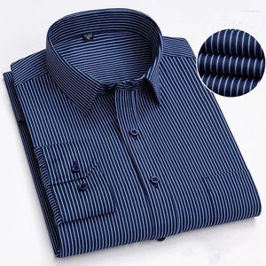 Camisas de vestido masculinas moda impressa manga comprida para uso de escritório de negócios em todas as estações macio e confortável algodão alto não passar