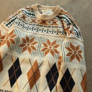 Męskie swetry zimowe harajuku koreańska wersja vintage pullover sweter i kobiety leniwy wiatr luźna gęstna kurtka y2k