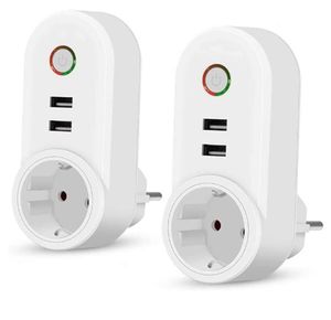 Presa caricabatterie USB Wifi Smart Plug Presa di corrente wireless Timer telecomando eWelink Alexa Google Homea406251389